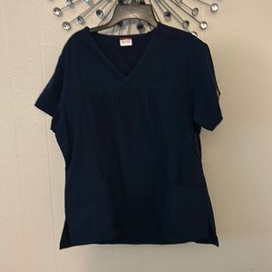 Navy blue scrub top